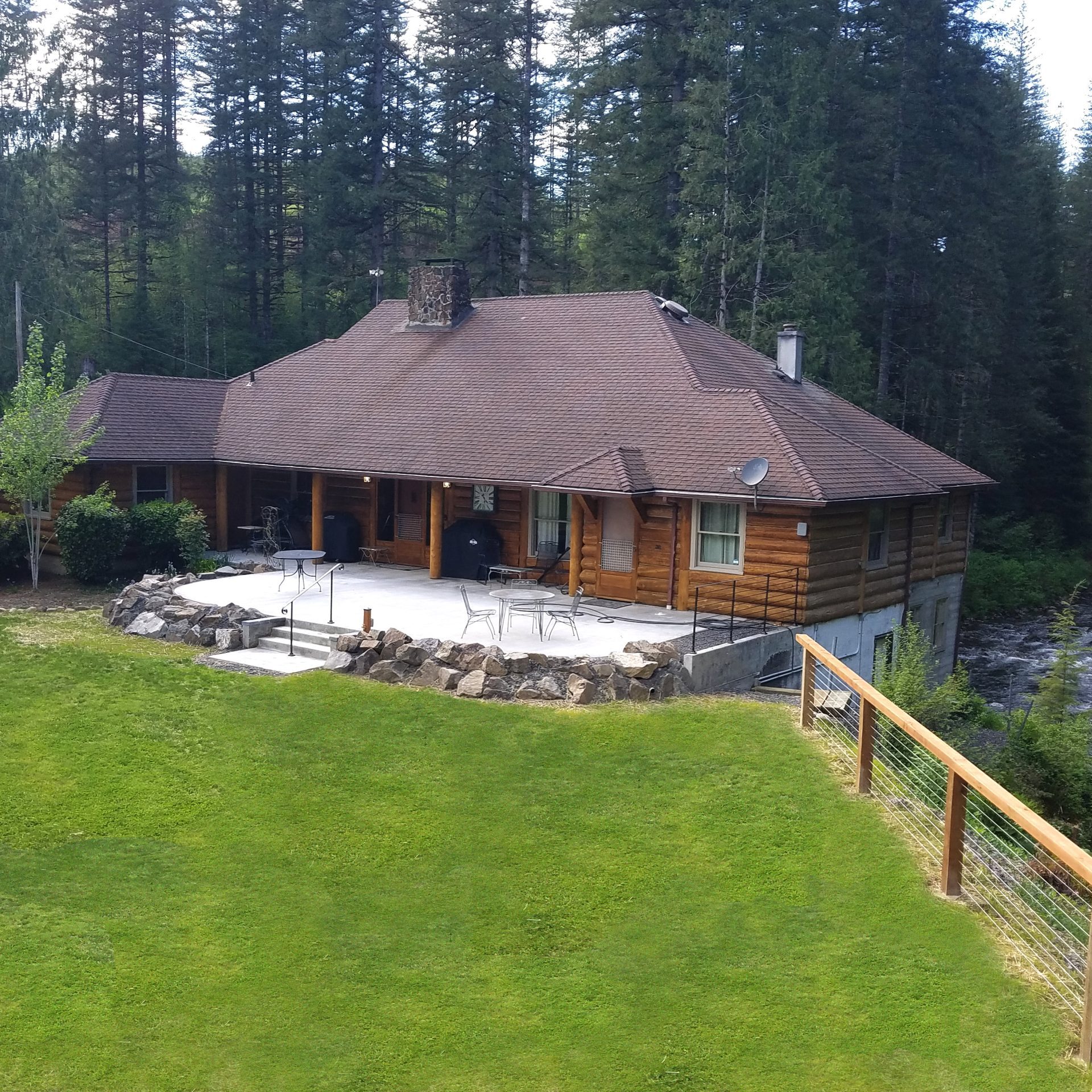 South side of main lodge. 